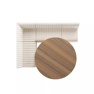 Four Hands Augustine Dining Banquette, L - Shape - 91.5" - Capri Oatmeal