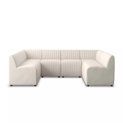 Four Hands Augustine Dining Banquette, U Shape - 106" - Capri Oatmeal