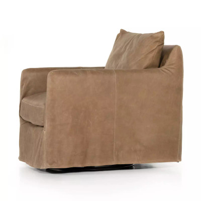 Four Hands Banks Slipcover Swivel Chair - Palermo Drift