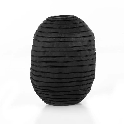 Four Hands Beto Banded Vase - Carbonized Black (Closeout)