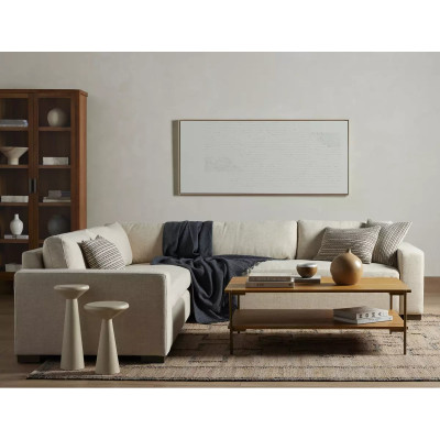Four Hands Boone 3 - Piece Sectional - Small - Thames Cream