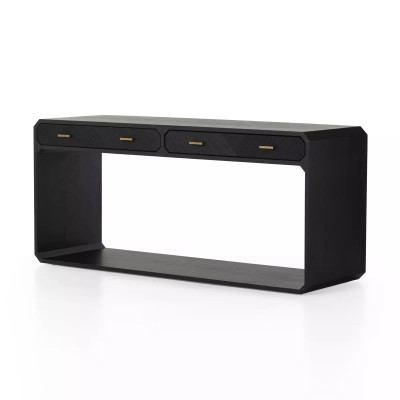 Four Hands Caspian Console Table - Black Ash