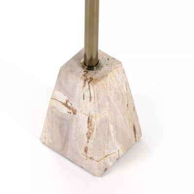 Four Hands Galen End Table - Light Petrified Wood