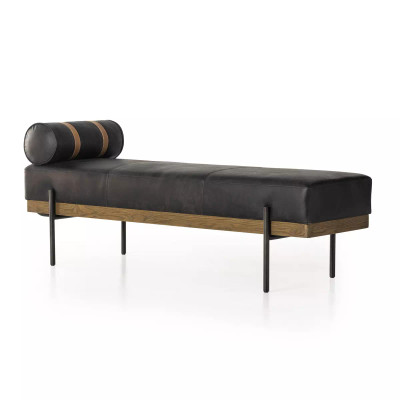 Four Hands Giorgio Accent Bench - Rialto Ebony (Closeout)
