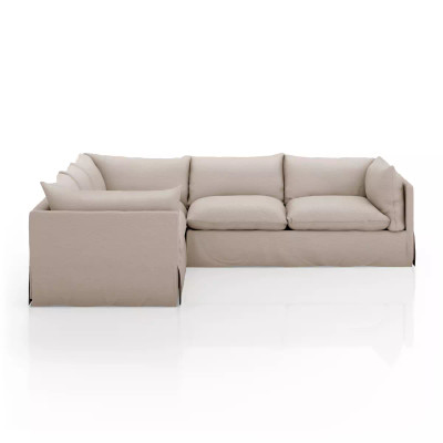 Four Hands Habitat Slipcover 3 - Piece Sectional - 111" - Valley Nimbus