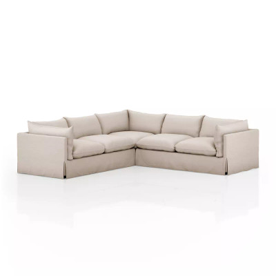 Four Hands Habitat Slipcover 3 - Piece Sectional - 111" - Valley Nimbus