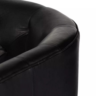 Four Hands Hanover Swivel Chair - Heirloom Black