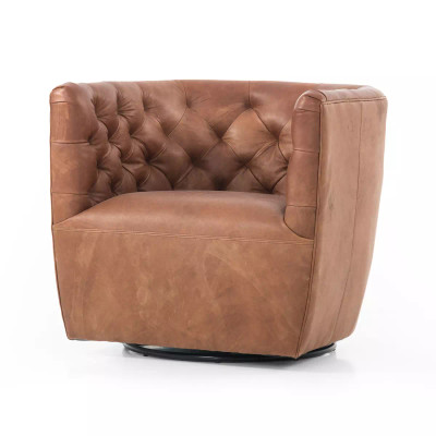 Four Hands Hanover Swivel Chair - Heirloom Sienna