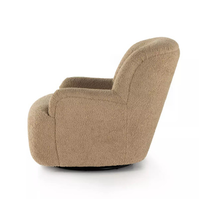 Four Hands Kadon Swivel Chair - Sheepskin Camel