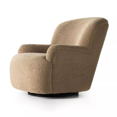 Four Hands Kadon Swivel Chair - Sheepskin Camel