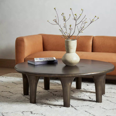 Four Hands Kelden Coffee Table - Aged Bronze