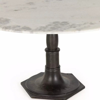 Four Hands Lucy Round Dining Table - 60" - Carbon Wash