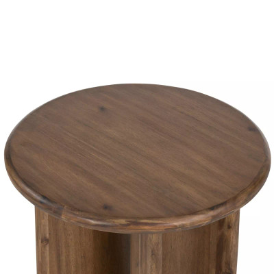 Four Hands Paden End Table - Seasoned Brown Acacia