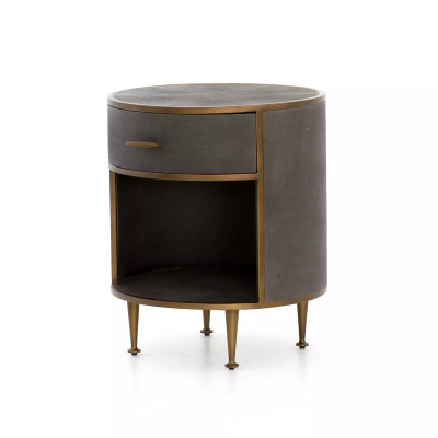 Four Hands Shagreen Round Nightstand