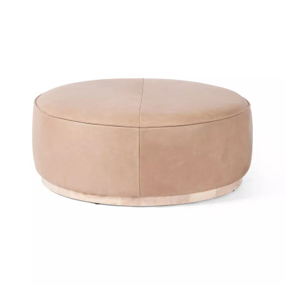 Four Hands Sinclair Large Round Ottoman - Burlap