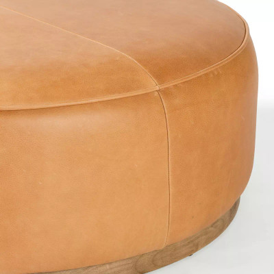 Four Hands Sinclair Large Round Ottoman - Butterscotch