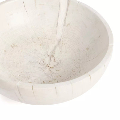 Four Hands Turned Pedestal Bowl - Ivory