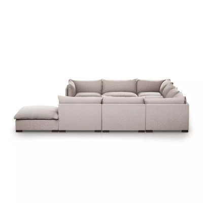 Four Hands Westwood 8 - Piece Sectional With Ottoman - Bayside Pebble