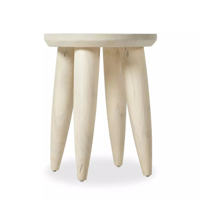 Four Hands Zuri Round Outdoor End Table - Ivory