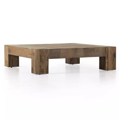 Four Hands Abaso Coffee Table - Rustic Wormwood Oak