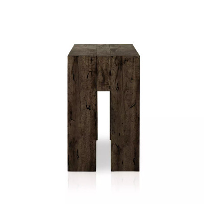 Four Hands Abaso Console Table - Ebony Rustic Wormwood Oak