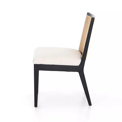 Four Hands Antonia Cane Armless Dining Chair - Brushed Ebony - Savile Flax