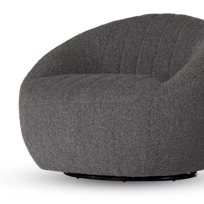 Four Hands Audie Swivel Chair - Knoll Charcoal