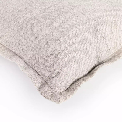 Four Hands Baja Outdoor Pillow - Dove Taupe Faux Linen - Cover + Insert