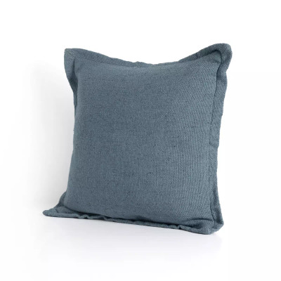 Four Hands Baja Outdoor Pillow - Lake Blue Faux Linen - Cover + Insert