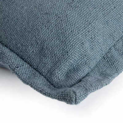 Four Hands Baja Outdoor Pillow - Lake Blue Faux Linen - Cover + Insert