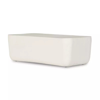 Four Hands Basil Outdoor Rectangular Coffee Table - Matte White