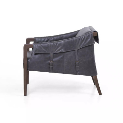 Four Hands Bauer Chair - Chaps Ebony