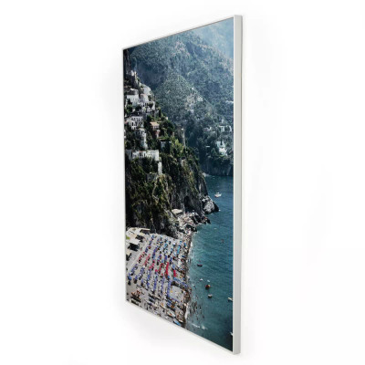 Four Hands Beach In Positano by Slim Aarons - 24"X36" - White Maple Floater