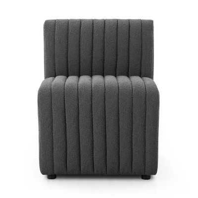 Four Hands BYO: Augustine Dining Banquette - Chair - Fiqa Boucle Charcoal