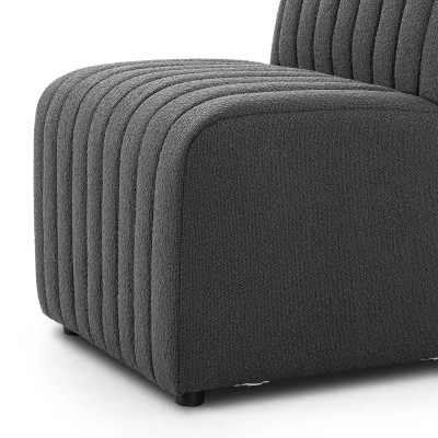 Four Hands BYO: Augustine Dining Banquette - Chair - Fiqa Boucle Charcoal