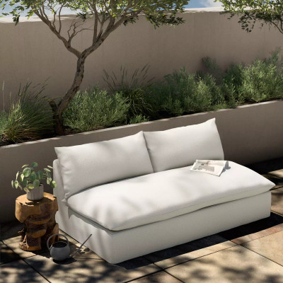 Four Hands BYO: Grant Outdoor Sectional - Faye Cream - Sofa Piece