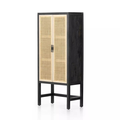 Four Hands Caprice Narrow Cabinet - Black Wash Mango