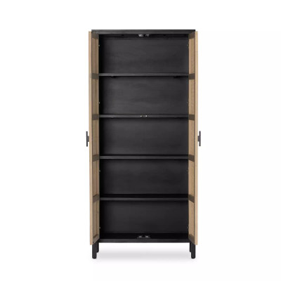 Four Hands Caprice Tall Cabinet - Black Wash Mango