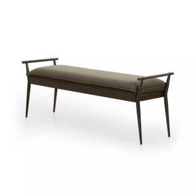 Four Hands Charlotte Bench - Modern Velvet Loden