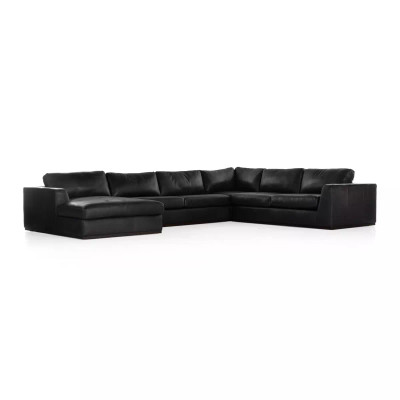 Four Hands Colt 4 - Piece Sectional - Left Chaise - Heirloom Black