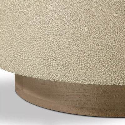 Four Hands Crosby Side Table - Light Cream Shagreen