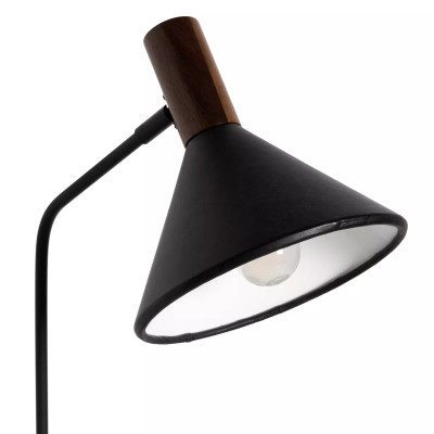 Four Hands Cullen Task Lamp - Black Leather