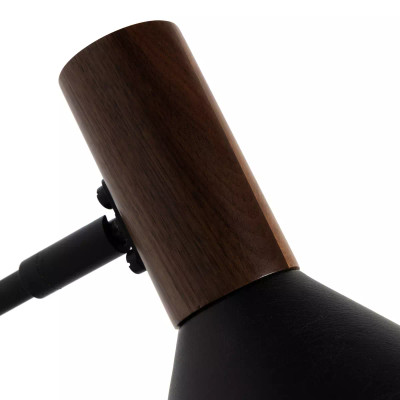 Four Hands Cullen Task Lamp - Black Leather