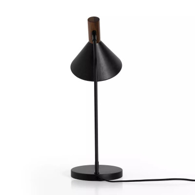 Four Hands Cullen Task Lamp - Black Leather