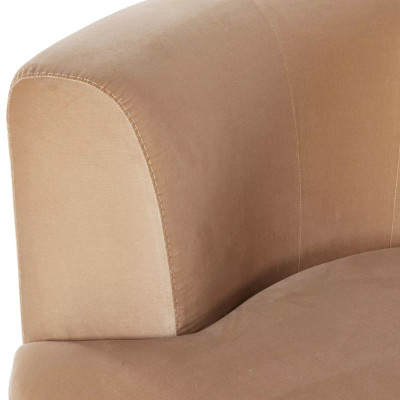 Four Hands Deandra Tete A Tete Chaise - Surrey Camel