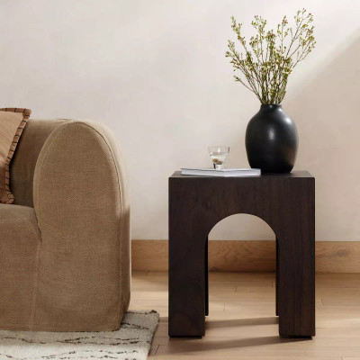 Four Hands Fausto End Table - Smoked Guanacaste