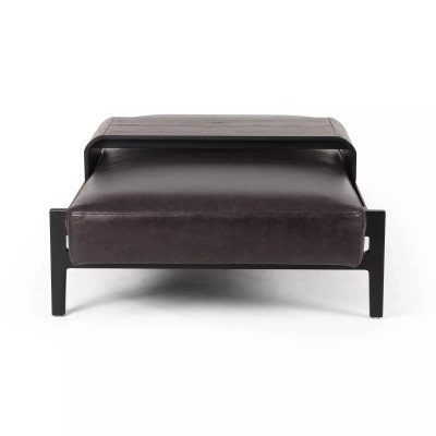 Four Hands Fawkes Rectangle Ottoman - Brushed Ebony