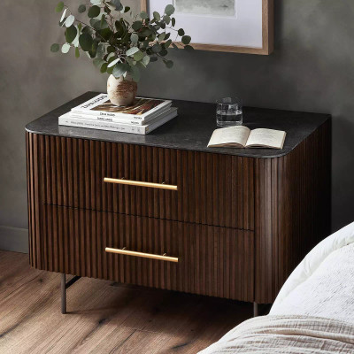 Four Hands Fletcher Large Nightstand - Terra Brown Oak
