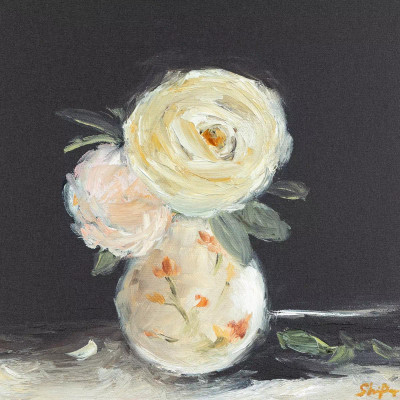 Four Hands Flowers In Vase by Shaina Page - 32"X32"