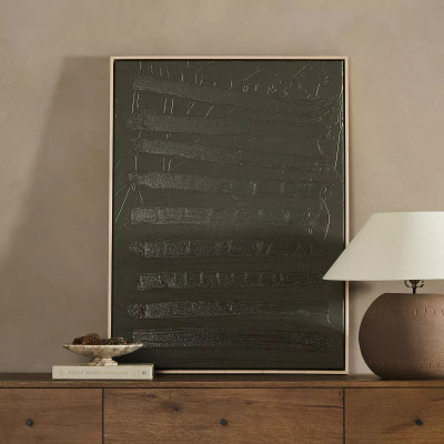 Four Hands Free Form Lines I Olive by The Holly Collective - 30"X40"